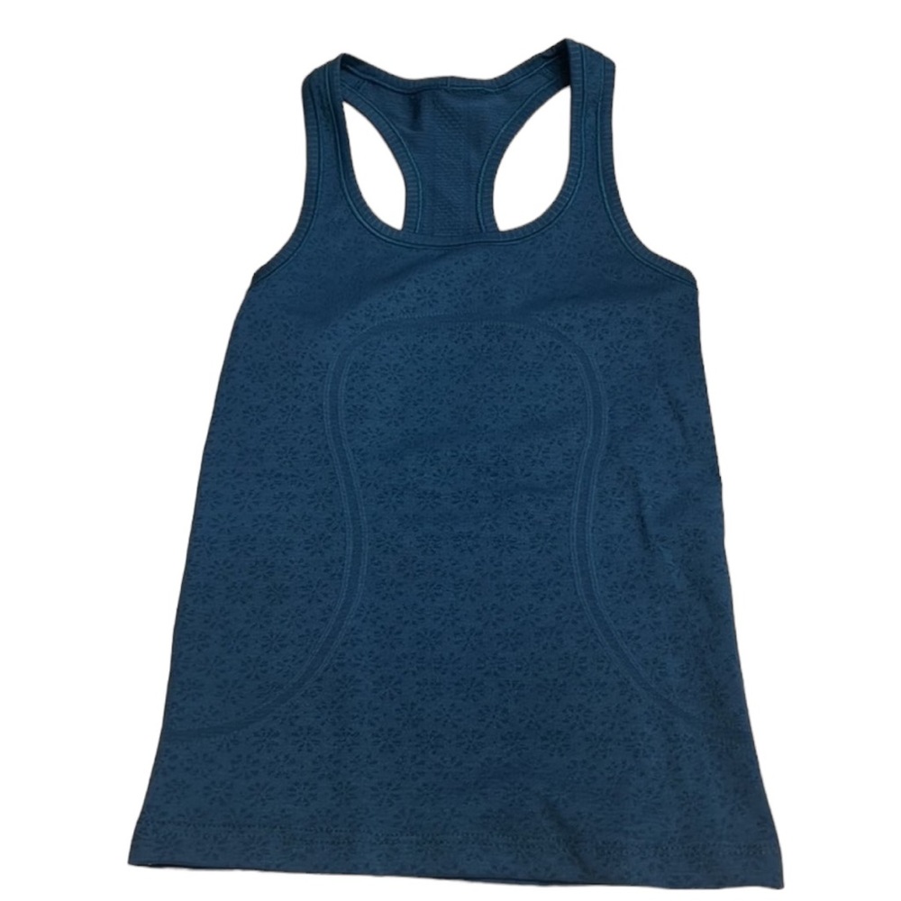 15. Lululemon Swiftly Tech Racerback Carbon Blue Floral